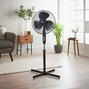 16" Oscillating Stand Fan - Black BML L249HJ