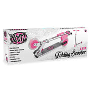 Xootz Folding Scooter with LED Wheels – Pink (TY5718)