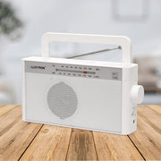 Lloytron 2 Band 'Rhythm' Rechargeable Portable Radio - White N2408WH