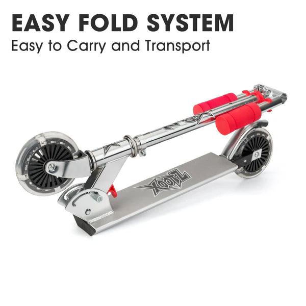 Xootz folding Scooter led wheels - Red TY5716