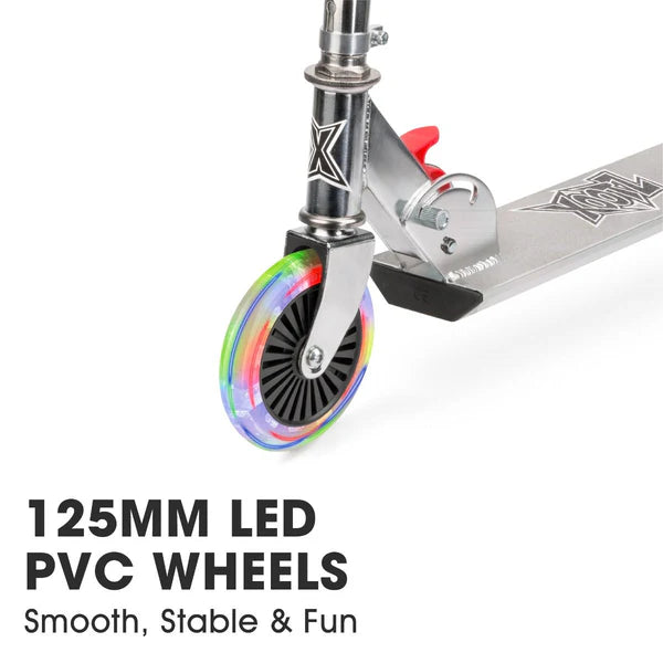 Xootz folding Scooter led wheels - Red TY5716