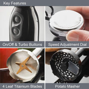 Quest 700W Stick Blender With Masher Attachment- 32129