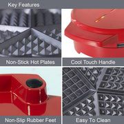 Global Gizmos Heart Waffle Maker - 37559