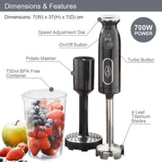 Quest 700W Stick Blender With Masher Attachment- 32129