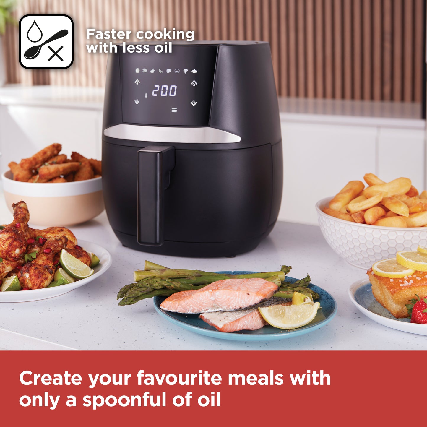 BLACK+DECKER 4.3L Digital Air Fryer – Black (BXAF17092GB)