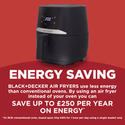 BLACK+DECKER 4.3L Digital Air Fryer – Black (BXAF17092GB)