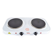 KitchenPerfected 2000w Double Hotplate - White E4202WH
