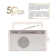 Lloytron 2 Band 'Rhythm' Rechargeable Portable Radio - White N2408WH