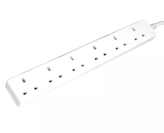 PowerPlus 6 Way 2 Metre Extension Lead - 1342B