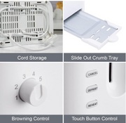 Quest 2-Slice Toaster White - 34279