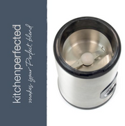 KitchenPerfected 150w 50g Spice / Coffee Grinder - Brushed Steel