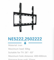 NE5222 Fixed Iron Wall Mount Frame for TV 26''-63'', MAX 50kg
