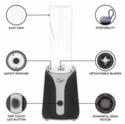 Quest Personal Blender BPA Free - Black & Grey - 34029