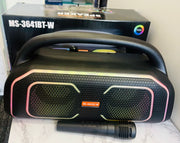 Portable karaoke speaker with microphone MS-3641BT-W