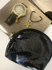 Glitter Gift Set for Girls Watch necklace and purse