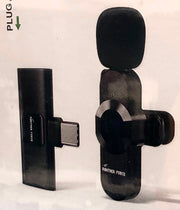 USB-C & Apple adapter collar clip single microphone