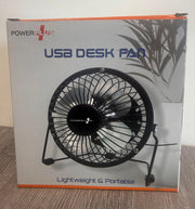 USB Desk Fan 4" Black