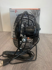 USB Desk Fan 4" Black