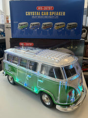 Crystal Car Shape Bus Bluetooth Speaker with TF USB FM AUX Handsfree LED Light WS267BT