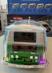 Crystal Car Shape Bus Bluetooth Speaker with TF USB FM AUX Handsfree LED Light WS267BT