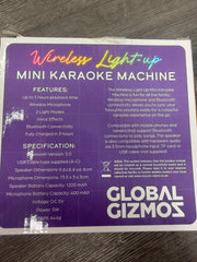 Wireless Karaoke Machine w/Lights Mic 54959