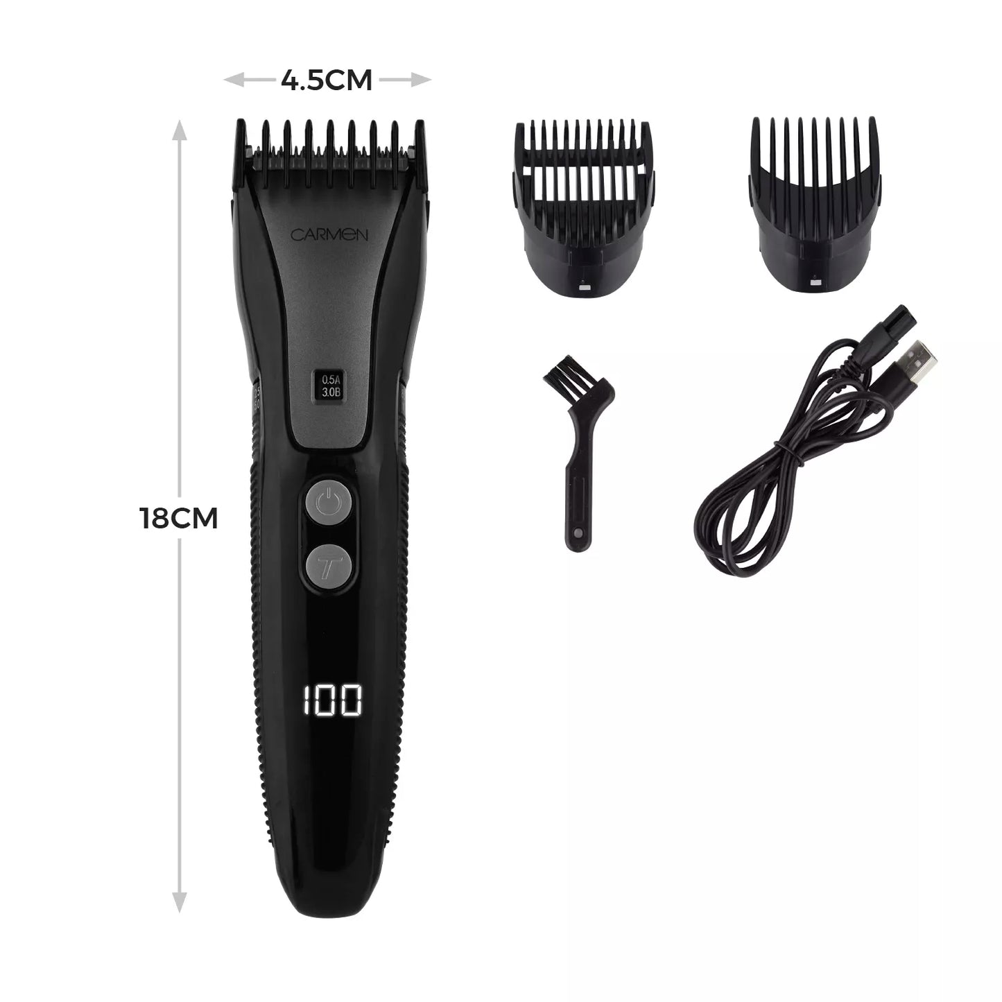 Carmen Professional IPX7 Hair Clipper (Model C81207)
