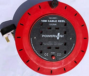 4 socket cable reel 15M