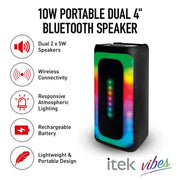 Itek Vibes 10W 2 X 4" Party Speaker